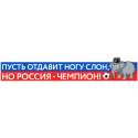 Пусть отдавит ногу слон, но Россия - чемпион!