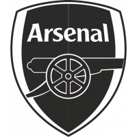 Логотип Arsenal FC - Арсенал черно-белый