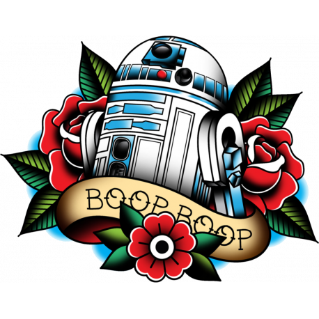 Р2Д2 из Звёздных Войн Тату Стиль R2D2 Star Wars Tattoo Style